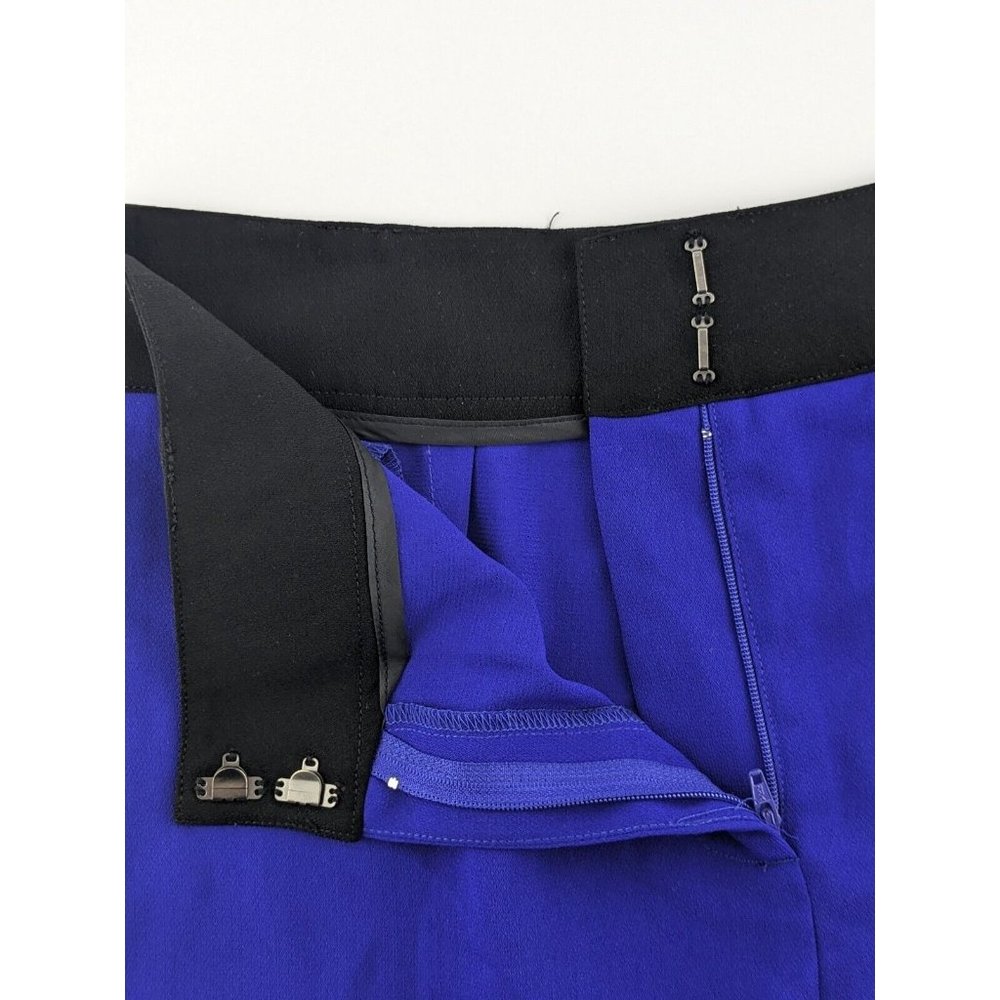 Forever New Womens Shorts Size 10 Blue Black Zip-Fly Belt Loops Pockets - Picture 6 of 7